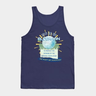 Alderaan Death Star Protest Scifi Tank Top